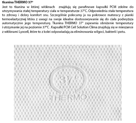 Specyfikacja tkaniny Thermo 37