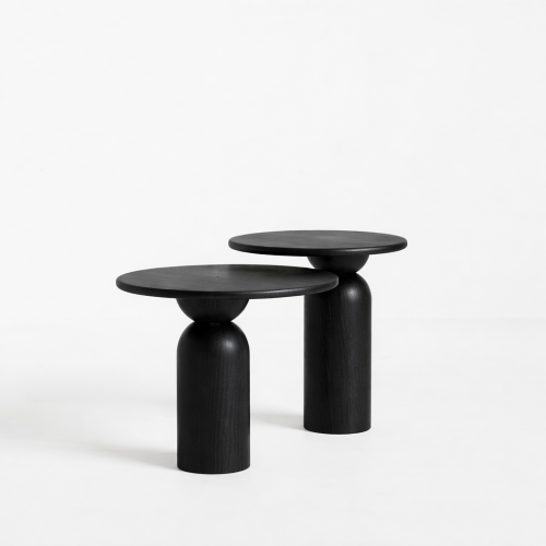 Stolik dębowy czarny Ombre II