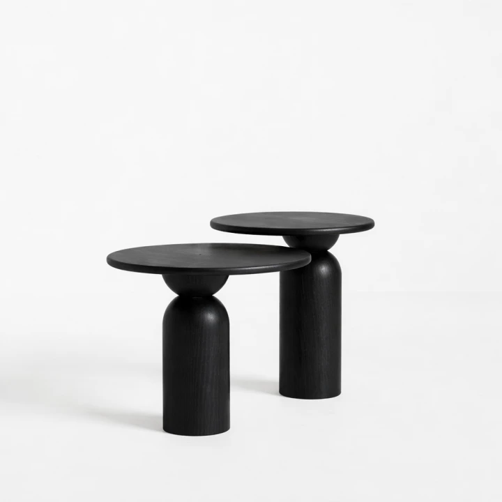 Stolik dębowy czarny Ombre II