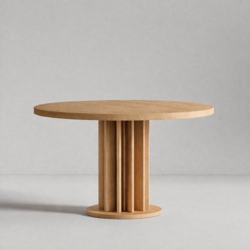 Stół dębowy okrągły Cartes