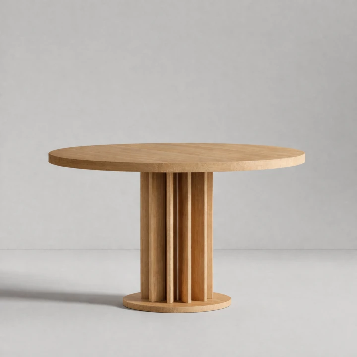 Stół dębowy okrągły Cartes