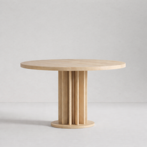 Stół dębowy okrągły Cartes