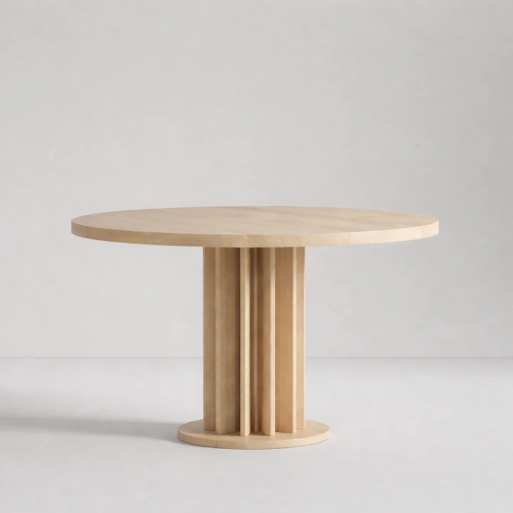 Stół dębowy okrągły Cartes